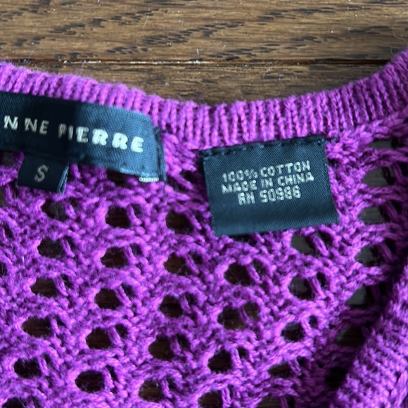 Jeanne Pierre Crochet Pink Sweater - Size S - Excellent Condition - Picture 4 of 7